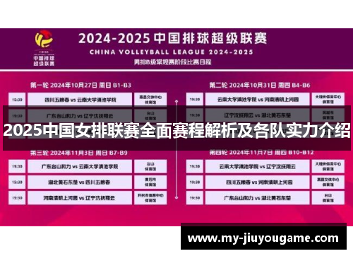 2025中国女排联赛全面赛程解析及各队实力介绍